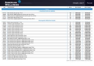 прайс лист сибирское здоровье октябрь 2024 год