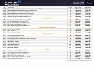 прайс продукции сибирского здоровья