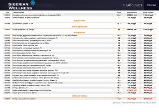 прайс сибирское здоровье 2024
