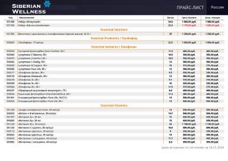 прайс лист сибирское здоровье 2024