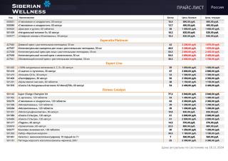 сибирское здоровье прайс лист ноябрь 2024 года